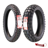 Kenda Big Block 100/90B19 Front & 150/70B18 Rear Tubeless Tire Set with Keychain